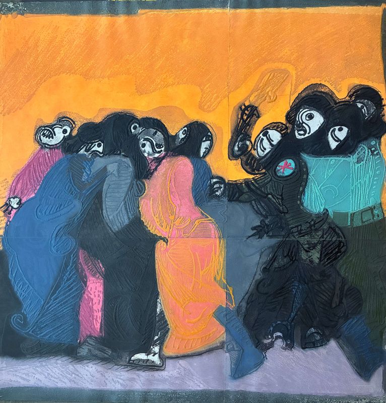 José Ortega: Repressione. Prägeradierung.